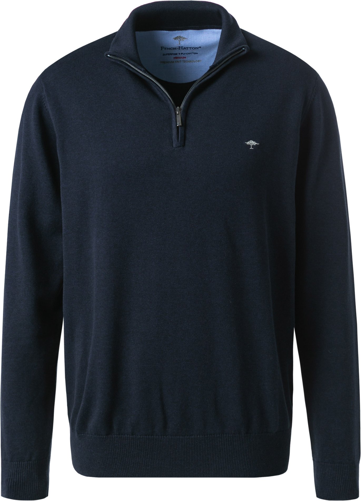 Thumbnail - Fynch-Hatton Herren Troyer blau unifarben