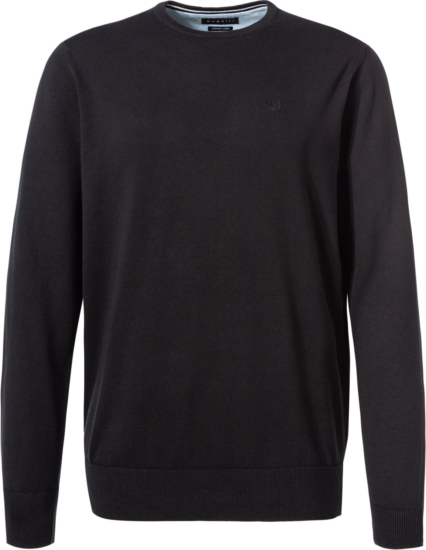 Thumbnail - bugatti Herren Pullover schwarz unifarben