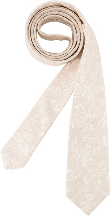 OLYMP Herren Krawatte beige Gemustert,unifarben