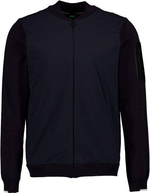 BOSS Green Herren Strickjacke blau unifarben
