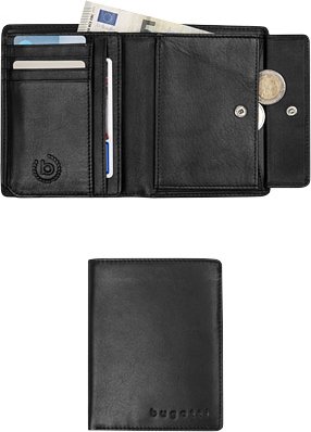 Thumbnail - bugatti Herren Geldbörse schwarz Leder