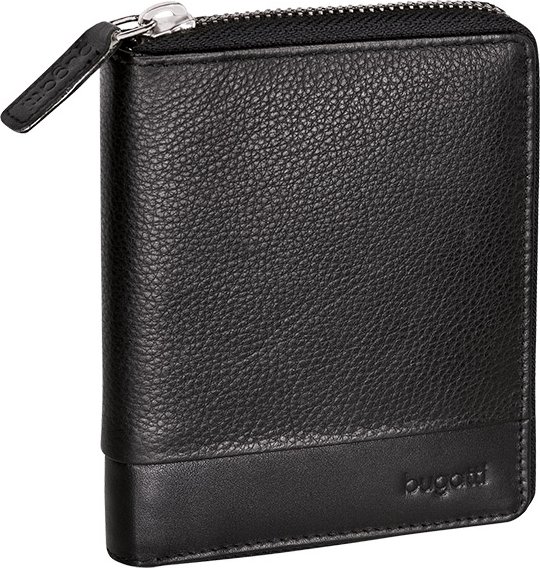 bugatti Herren Geldbörse schwarz Leder