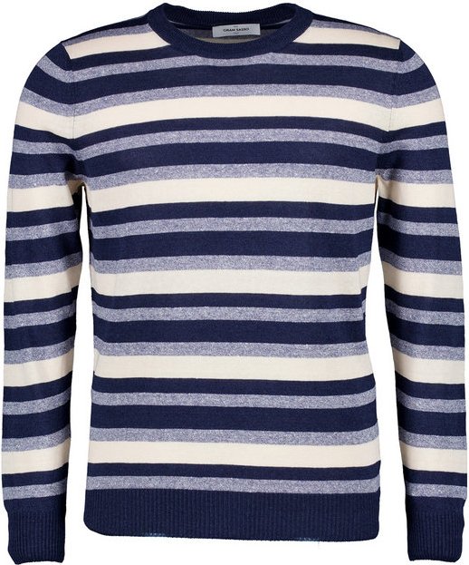 Gran Sasso Herren Pullover beige Gestreift