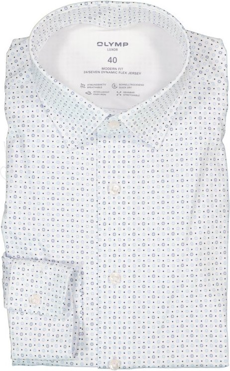 OLYMP Herren Hemd weiß gemustert