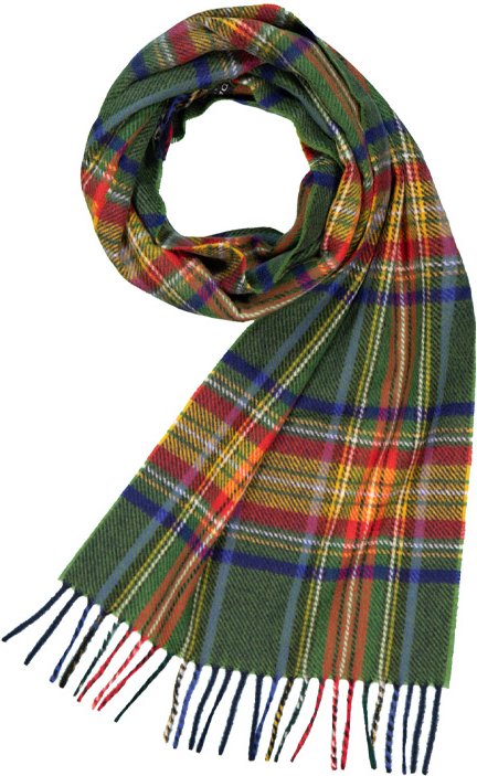 DANTE Herren Schal grün Kashmere-Wolle