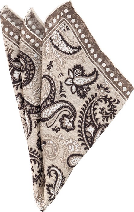BOGGI MILANO Herren Einstecktuch beige