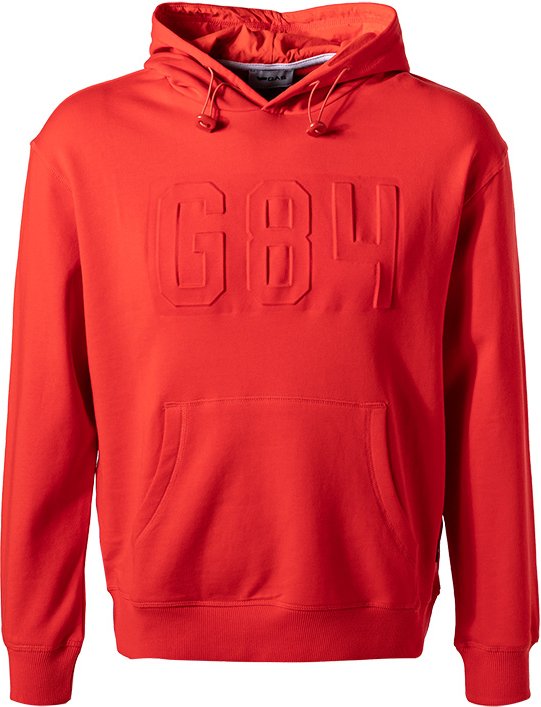 Thumbnail - GAS Herren Hoodie rot unifarben