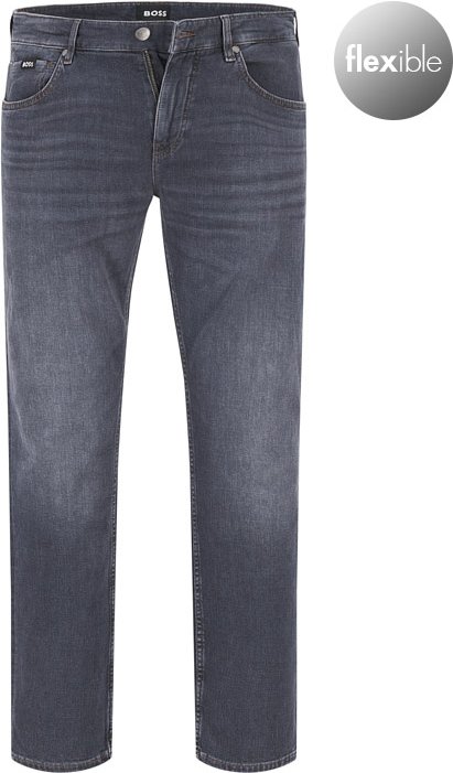 BOSS Black Herren Jeans grau Slim Fit
