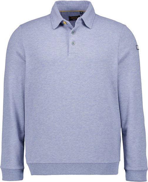 N.Z.A. Herren Polo-Shirt blau meliert