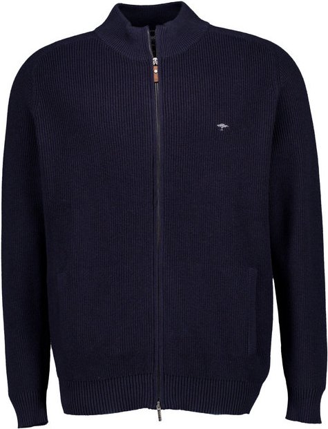 Fynch-Hatton Herren Cardigan blau unifarben