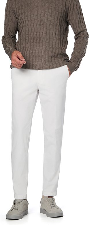 Thumbnail - BOSS Black Herren Hose weiß Slim Fit