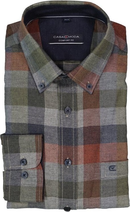 CasaModa Herren Hemd rot kariert Comfort Fit