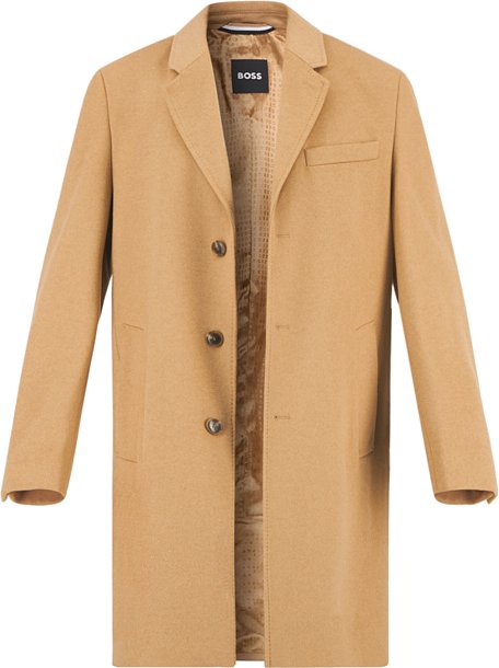 BOSS Black Herren Mantel beige Slim Fit