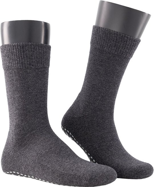 KUNERT Men Herren Socken grau Schur-Wolle unifarben