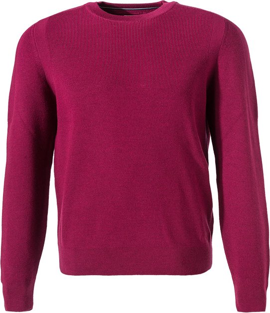 Brax Herren Pullover rosa unifarben