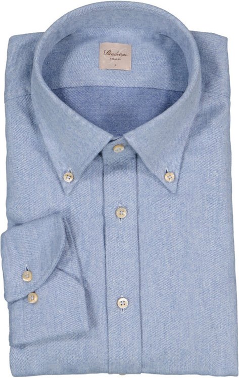 Stenströms Herren Hemd blau meliert