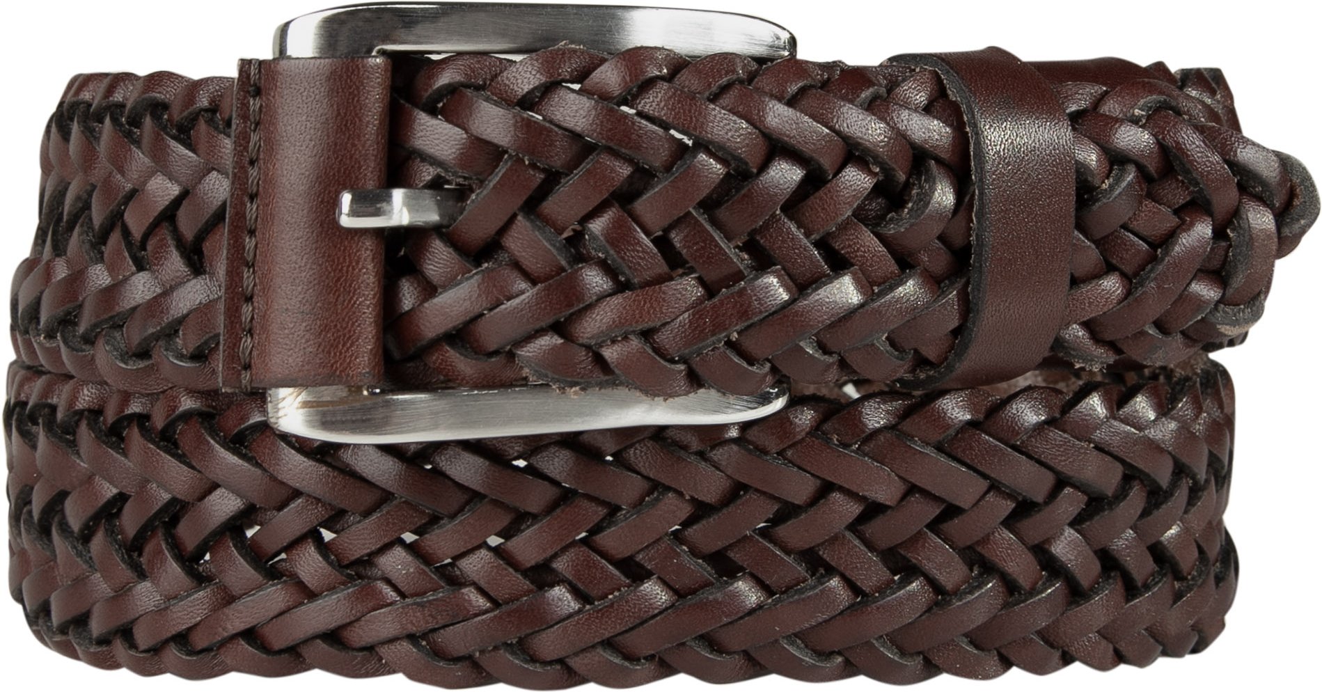 Lindenmann Herren Gürtel braun Leder geprägt