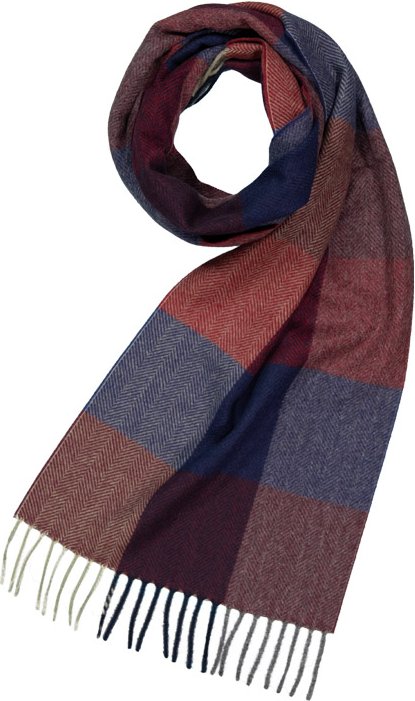 DANTE Herren Schal blau Kashmere-Wolle