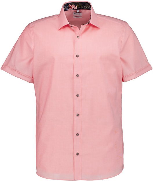 OLYMP Herren Kurzarmhemd rot