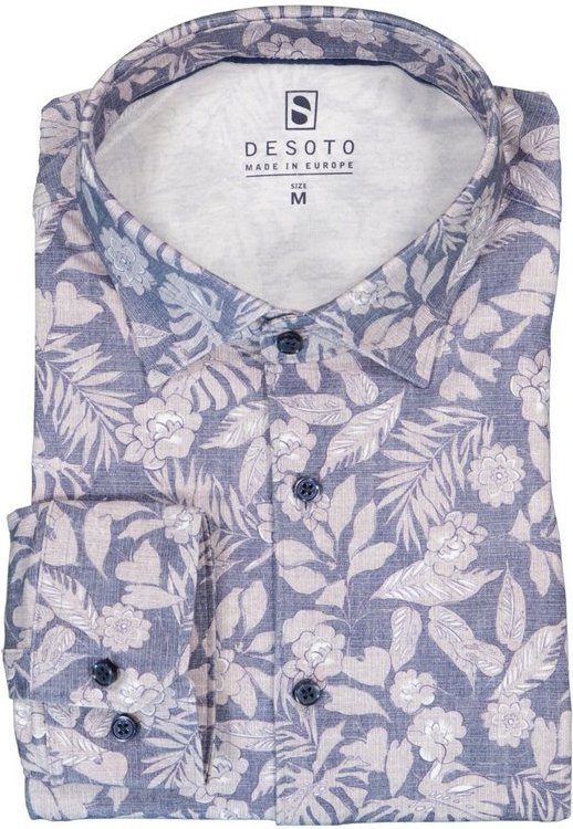 Thumbnail - DESOTO Herren Hemd grau gemustert