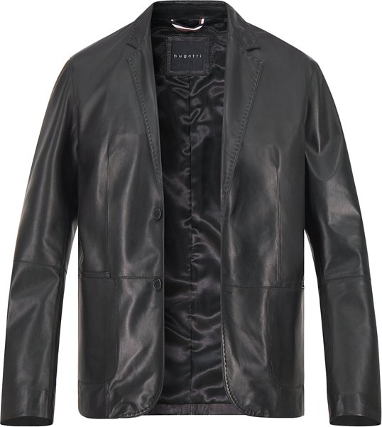 bugatti Herren Ledersakko schwarz