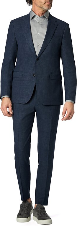 Strellson Herren Anzug blau meliert Slim Fit