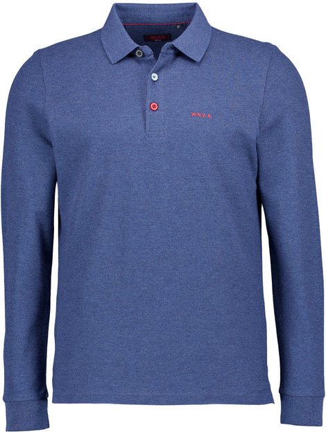 N.Z.A. Herren Polo-Shirt blau meliert