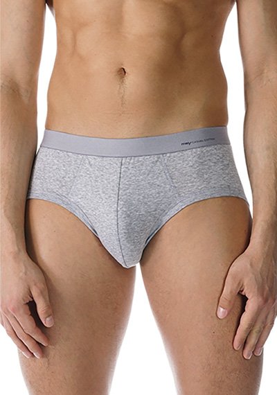 Mey Herren Men-Slip grau Pima unifarben