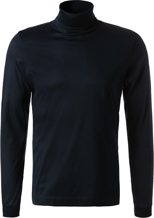 van Laack Herren Rollkragenshirt blau unifarben