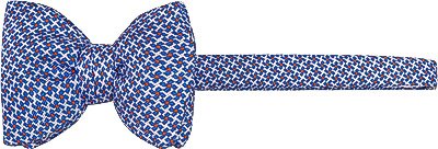 EDSOR Herren Schleife blau gemustert