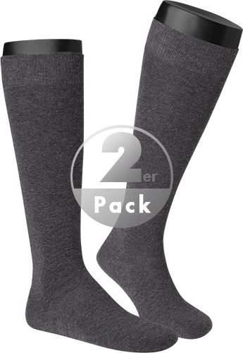 Hudson Herren Kniestrümpfe grau Baumwolle & Mix unifarben
