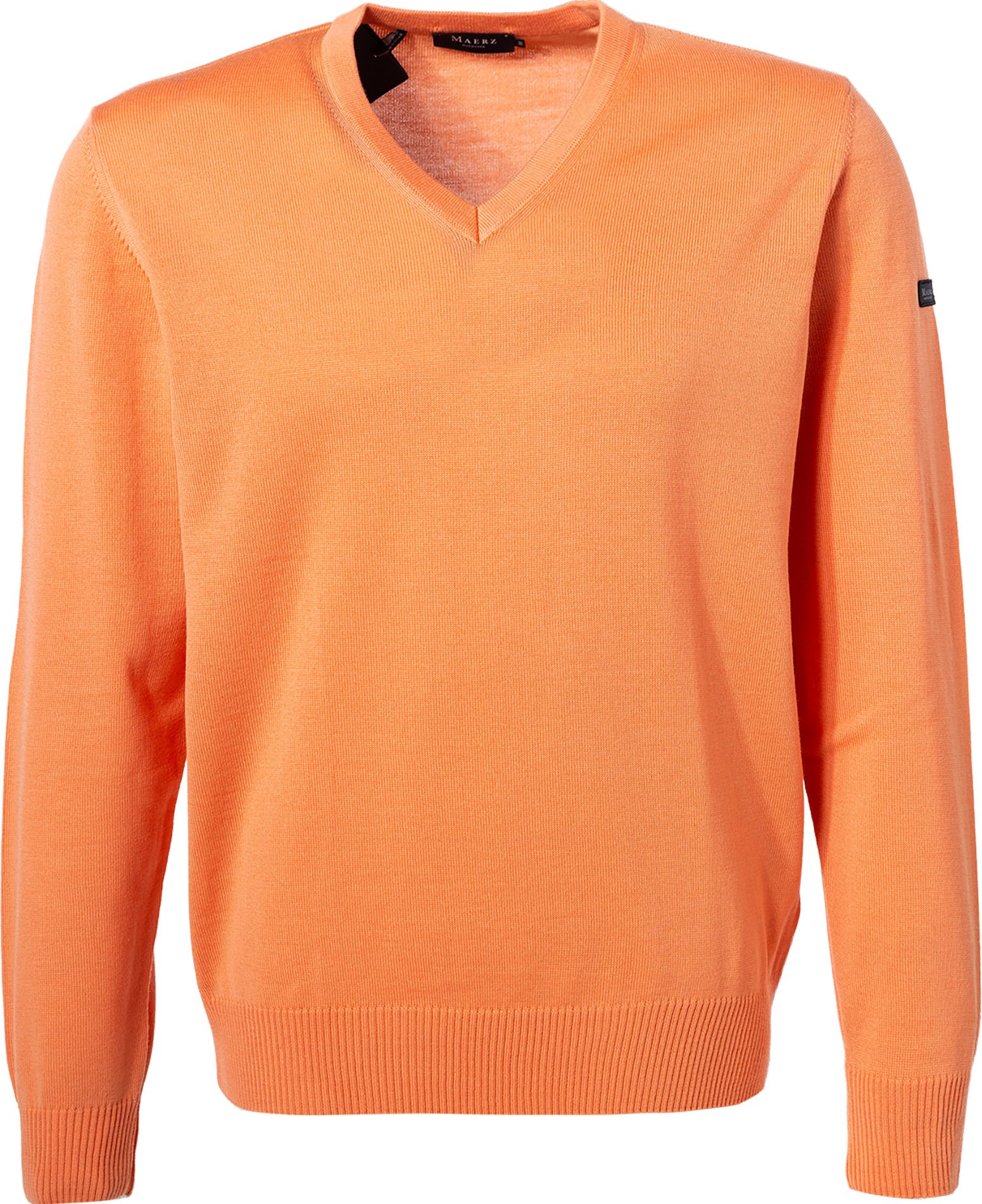 Thumbnail - MAERZ Muenchen Herren Pullover orange unifarben