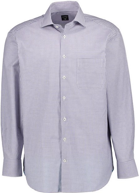 van Laack Herren Hemd blau kariert Comfort Fit