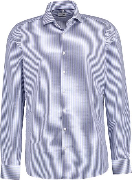 OLYMP Herren Hemd blau gestreift