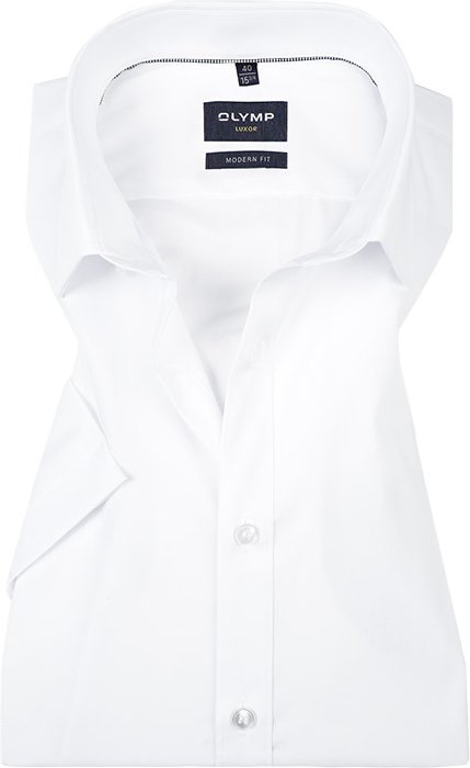 Thumbnail - OLYMP Herren Kurzarmhemd weiß Slim Fit