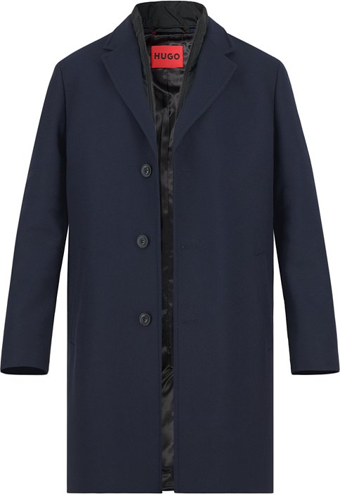 Thumbnail - HUGO Herren Mantel blau unifarben
