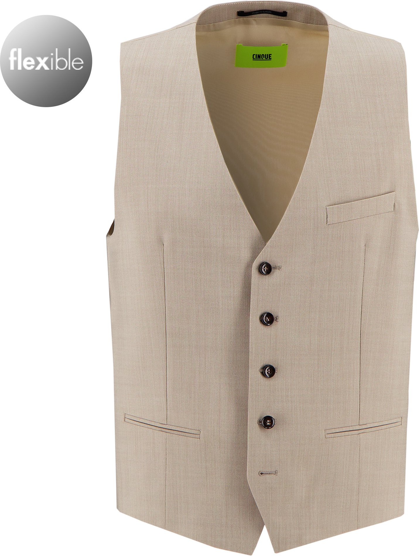 CINQUE Herren Weste beige meliert