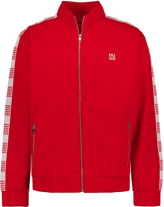 Thumbnail - HUGO Herren Sweatjacke rot unifarben