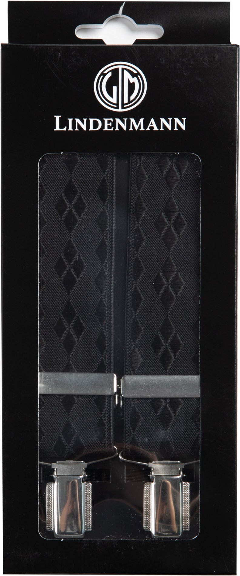 Lindenmann Herren Hosenträger schwarz unifarben