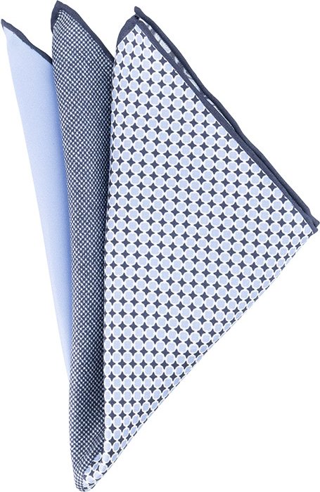 OLYMP Herren Einstecktuch blau Seide Gemustert