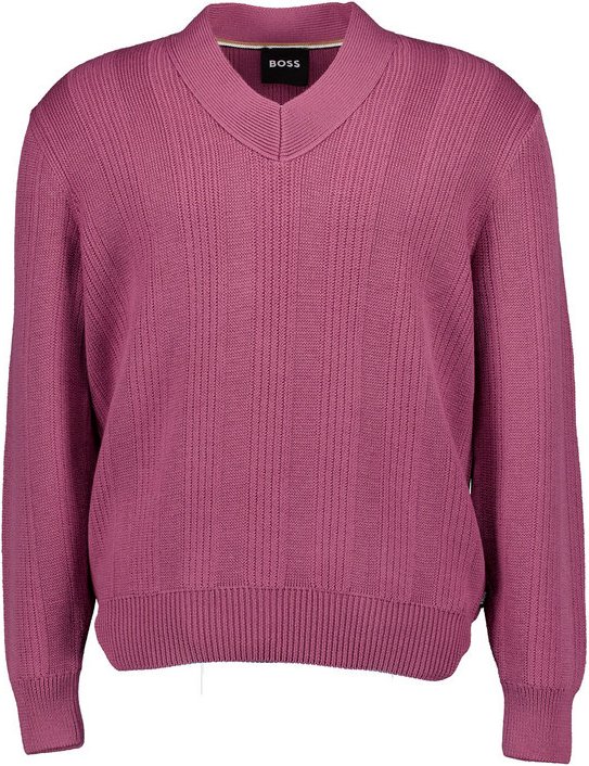 BOSS Black Herren Pullover rosa unifarben
