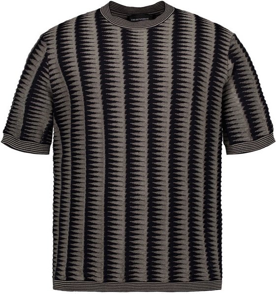 EMPORIO ARMANI Herren Pullover blau,grau Gemustert