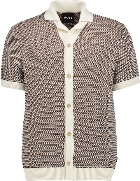 BOSS Black Herren Hemden weiß gemustert