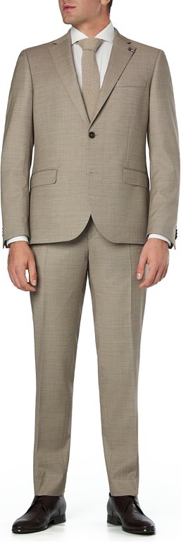 bugatti Herren Anzug beige meliert