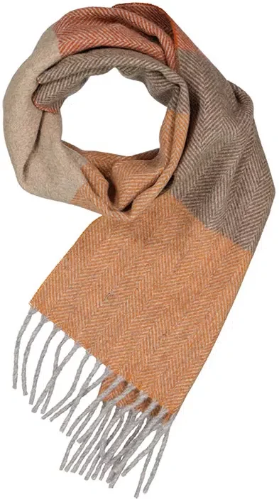 DANTE Herren Schal braun Kashmere-Wolle
