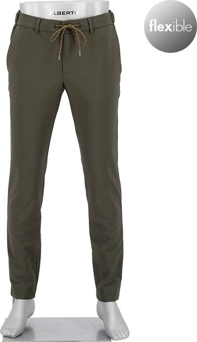 Alberto Herren Chino grün Slim Fit
