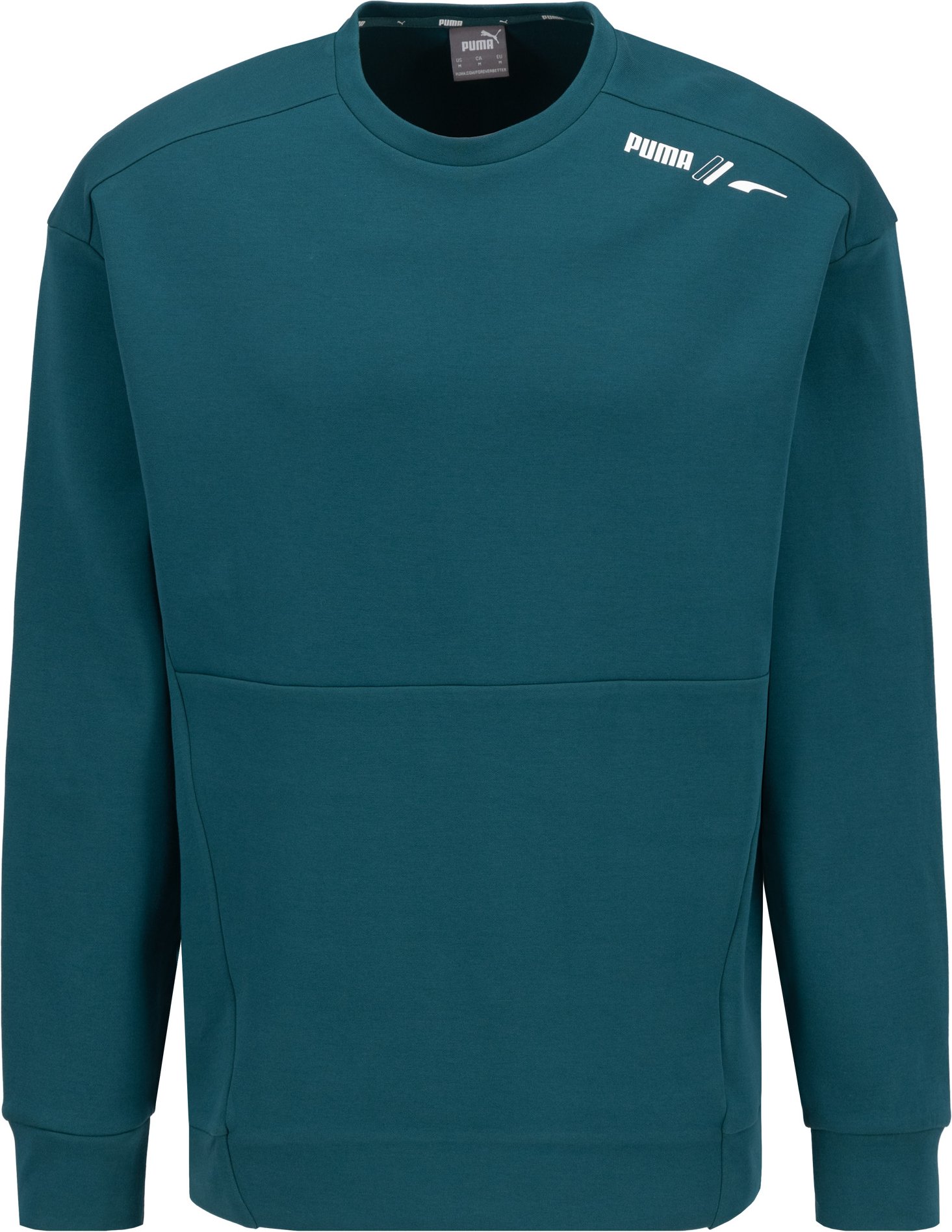 PUMA Herren Sweatshirt grün Baumwolle & Mix unifarben