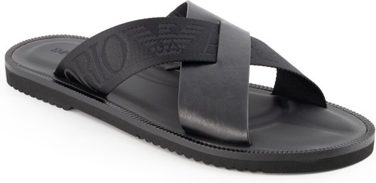 EMPORIO ARMANI Herren Schuhe schwarz Glattleder