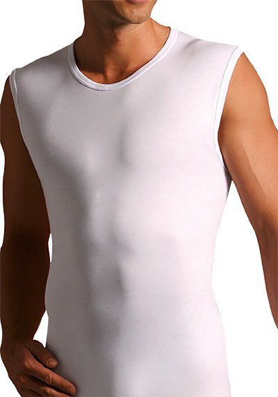 Thumbnail - Novila Herren Tanktop weiß Ägyptische Baumwolle unifarben