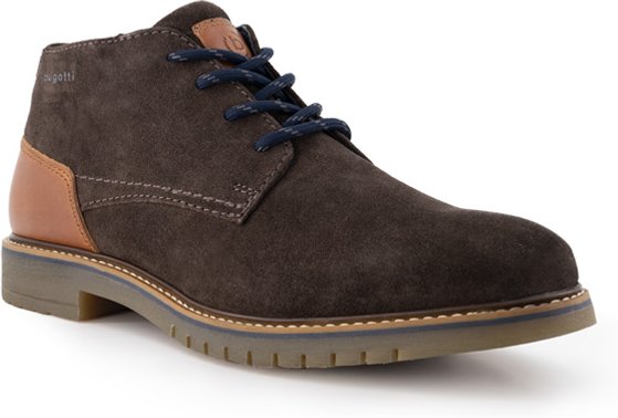 bugatti Herren Schnürschuhe braun Velours